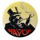 BATMAN / PENGUIN FOR MAYOR Original Pin-back Button - 1992 - Tim Burton