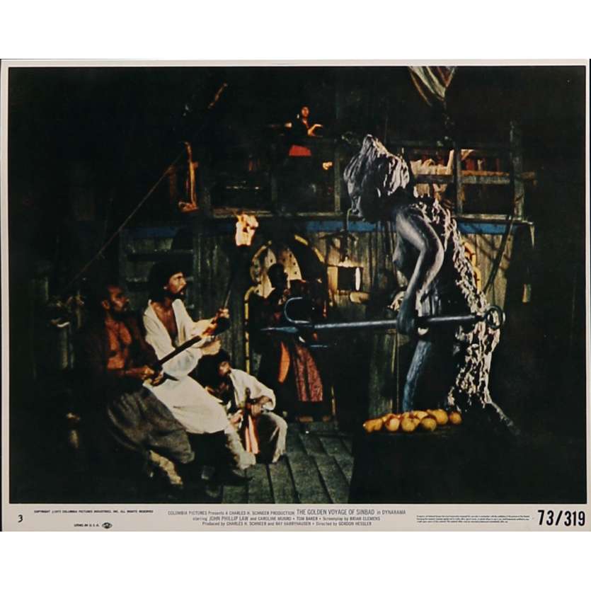 THE GOLDEN VOYAGE OF SINBAD Original Lobby Card N03 - 8x10 in. - 1973 - Ray Harryhausen, Caroline Munro