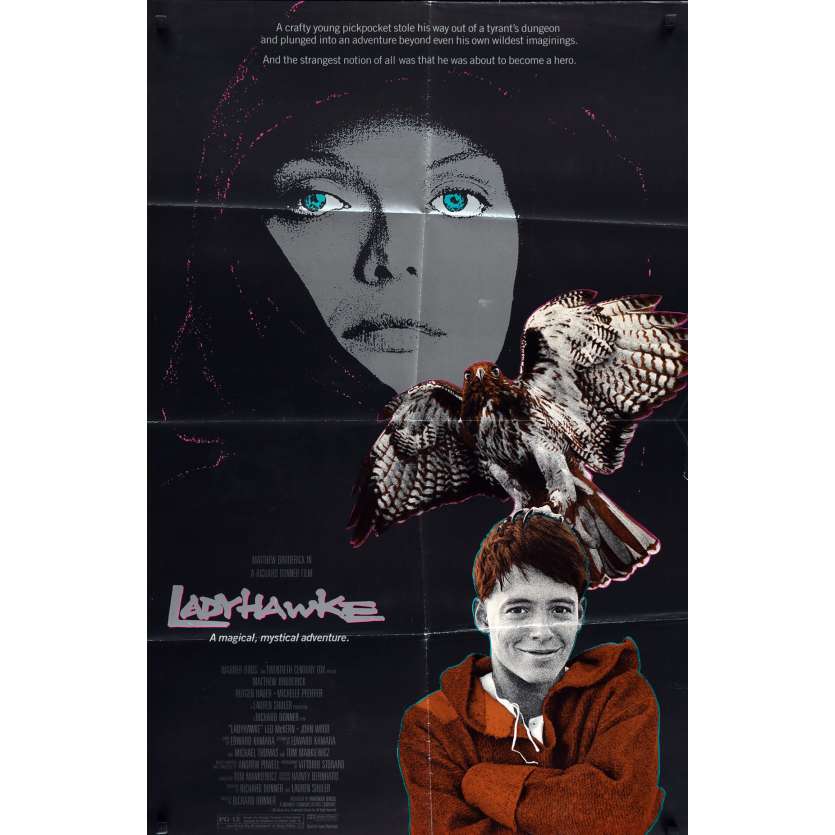 LADYHAWKE Original Movie Poster - 27x40 in. - 1985 - Richard Donner, Michelle Pfeiffer