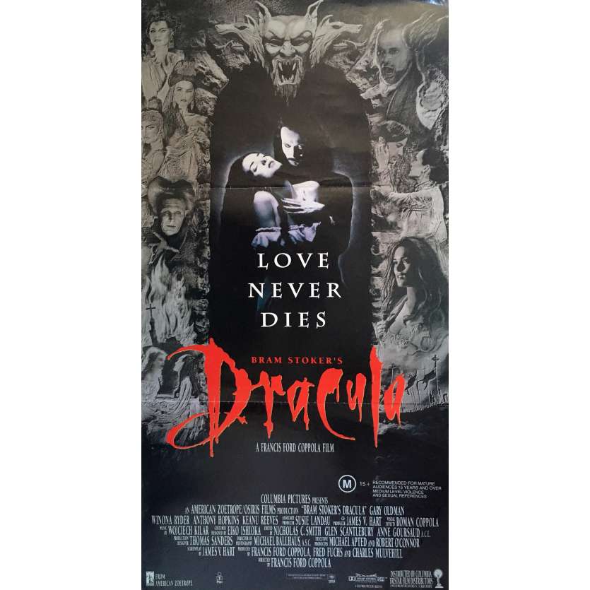 BRAM STOKER'S DRACULA Original Movie Poster - 13x30 in. - 1992 - Francis Ford Coppola, Gary Oldman, Winona Ryder