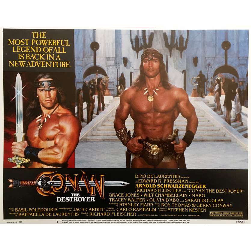 CONAN LE DESTRUCTEUR Photo de film N01 - 28x36 cm. - 1984 - Arnold Schwarzenegger, Richard Fleisher