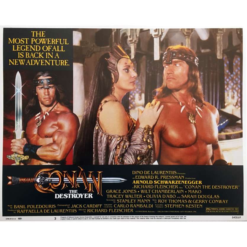 CONAN LE DESTRUCTEUR Photo de film N03 - 28x36 cm. - 1984 - Arnold Schwarzenegger, Richard Fleisher