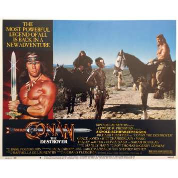 CONAN THE DESTROYER Original Lobby Card N04 - 11x14 in. - 1984 - Richard Fleisher, Arnold Schwarzenegger