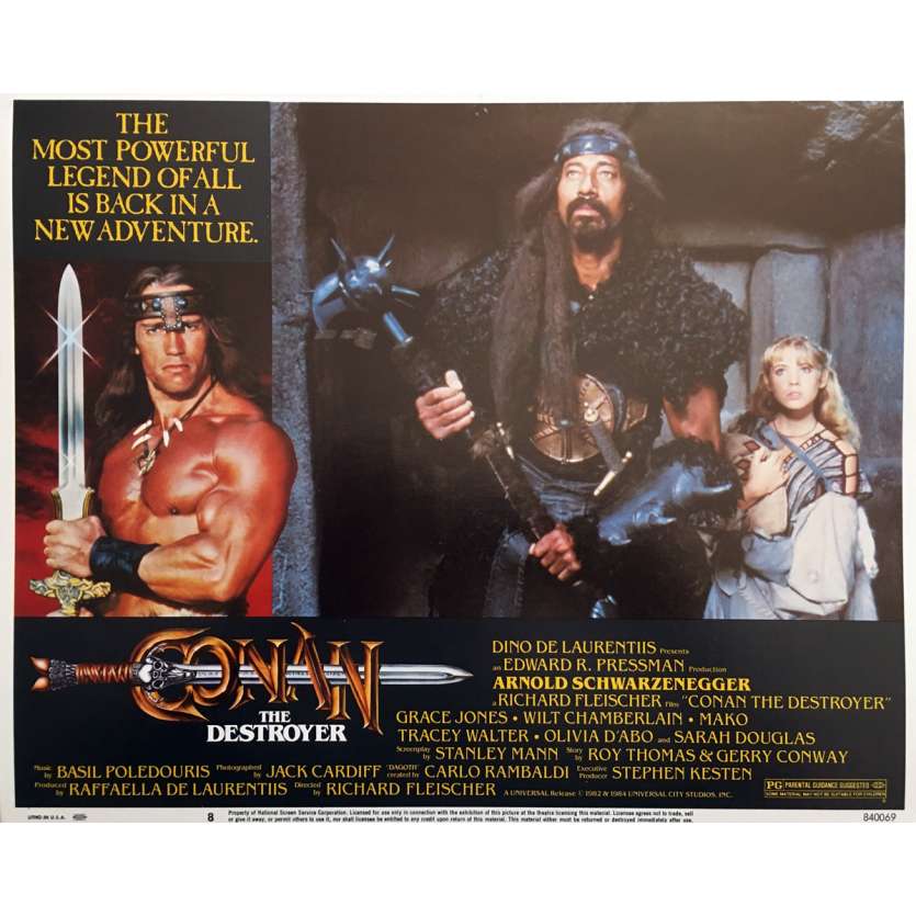 CONAN LE DESTRUCTEUR Photo de film N08 - 28x36 cm. - 1984 - Arnold Schwarzenegger, Richard Fleisher