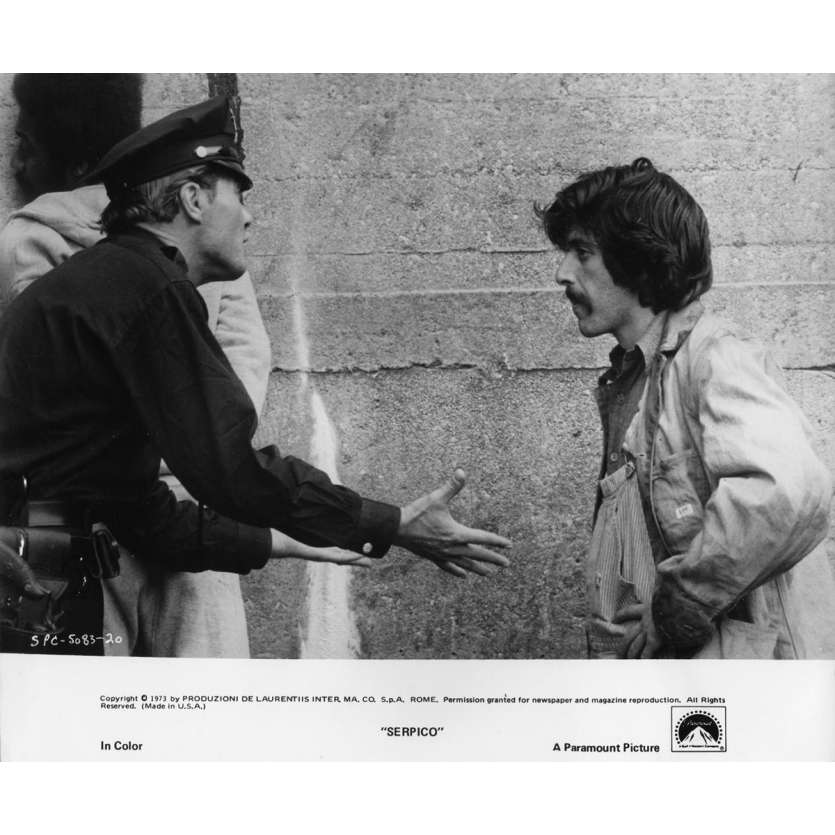 SERPICO Photo de film N09 - 20x25 cm. - 1973 - Al Pacino, Sydney Lumet