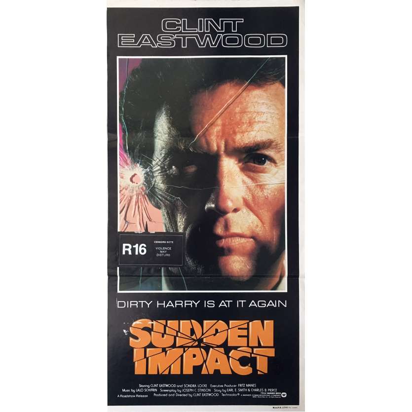 SUDDEN IMPACT Affiche de film - 33x78 cm. - 1983 - Sondra Locke, Clint Eastwood