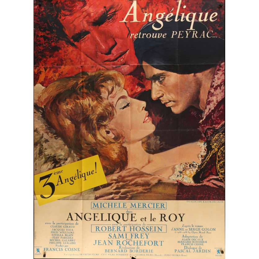 ANGELIQUE AND THE KING Original Movie Poster - 47x63 in. - 1966 - Bernard Borderie, Michele Mercier