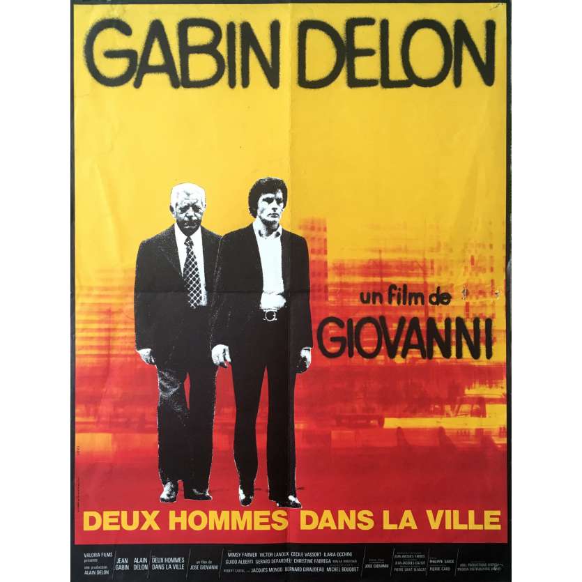 TWO MEN IN TOWN Original Movie Poster - 15x21 in. - 1973 - José Giovanni, Alain Delon