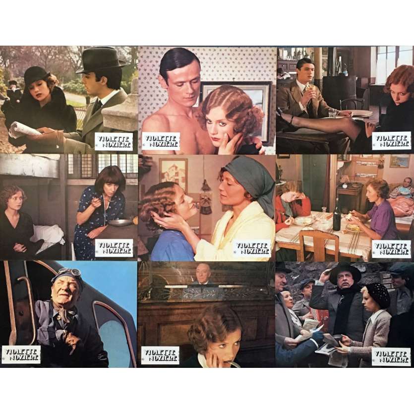 VIOLETTE Original Lobby Cards x9 - 9x12 in. - 1978 - Claude Chabrol, Isabelle Huppert