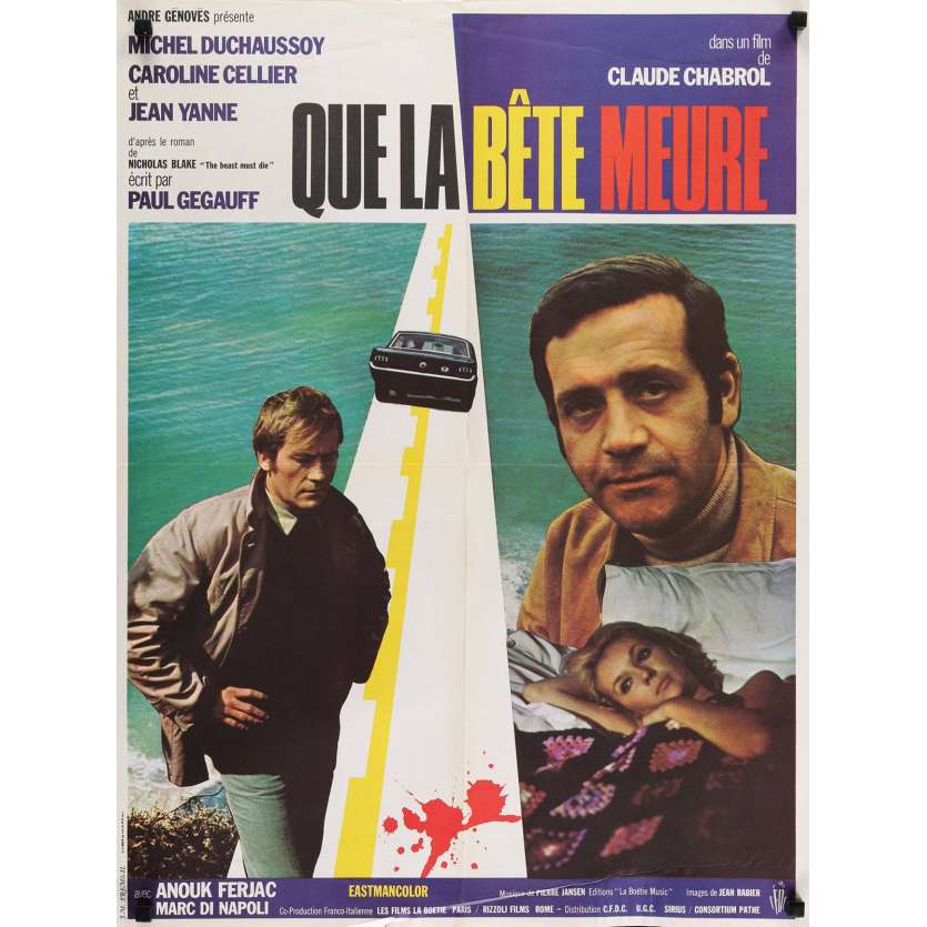 THIS MAN MUST DIE Movie Poster 23x31 in. - 1969 - Claude Chabrol, Jean Yanne