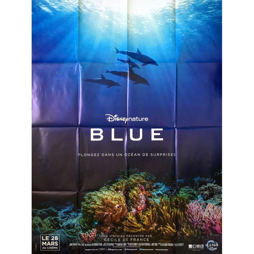BLUE Affiche de film  - 120x160 cm. - 2018 - Cécile de France, Walt Disney