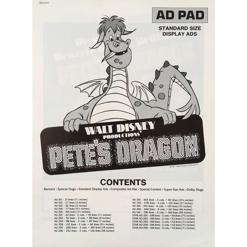 PETE'S DRAGON Original Pressbook - 9x12 in. - R1980 - Walt Disney, Sean Marshall