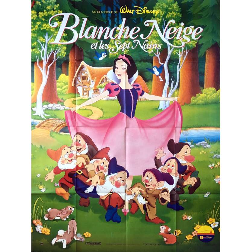 BLANCHE NEIGE Affiche de film 120x160 R1992 Walt Disney Classic