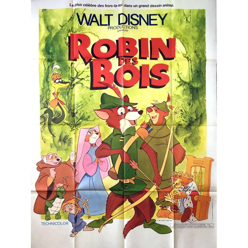 ROBIN HOOD French Movie Poster 47x63 R78 Walt Disney Classic