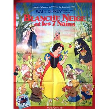 BLANCHE NEIGE ET LES 7 NAINS Affiche de film 120x160 cm - R1970 - Walt Disney, Walt Disney