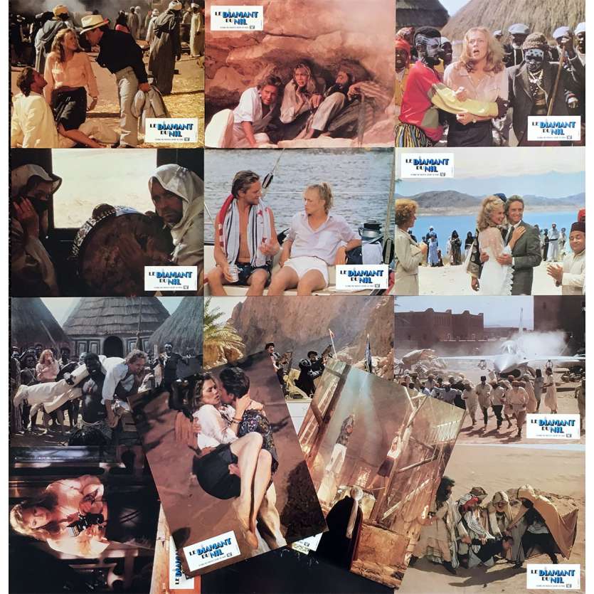 LE DIAMANT DU NIL Photos de film x14 - 21x30 cm. - 1985 - Michael Douglas, Kathleen Turner, Lewis Teague