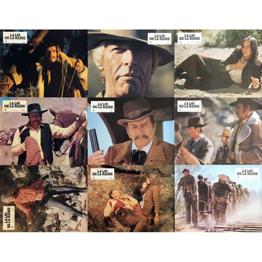 THE LAST HARD MEN Original Lobby Cards x9 - 9x12 in. - 1976 - Andrew V. McLaglen, Charlton Heston