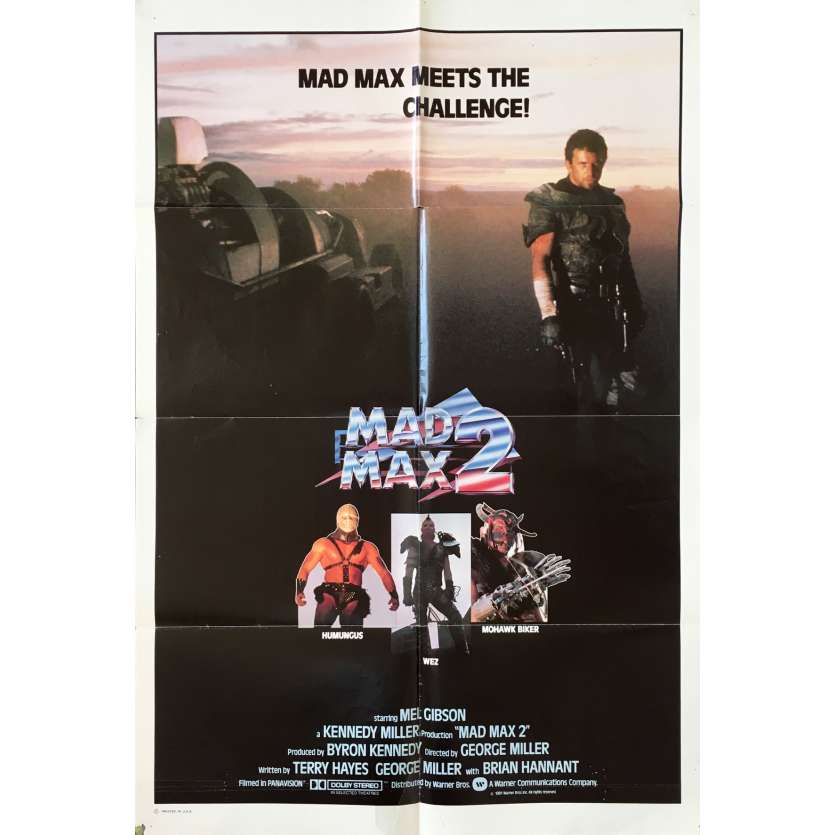 MAD MAX 2: THE ROAD WARRIOR Original Movie Poster - 27x40 in. - 1982 - George Miller, Mel Gibson