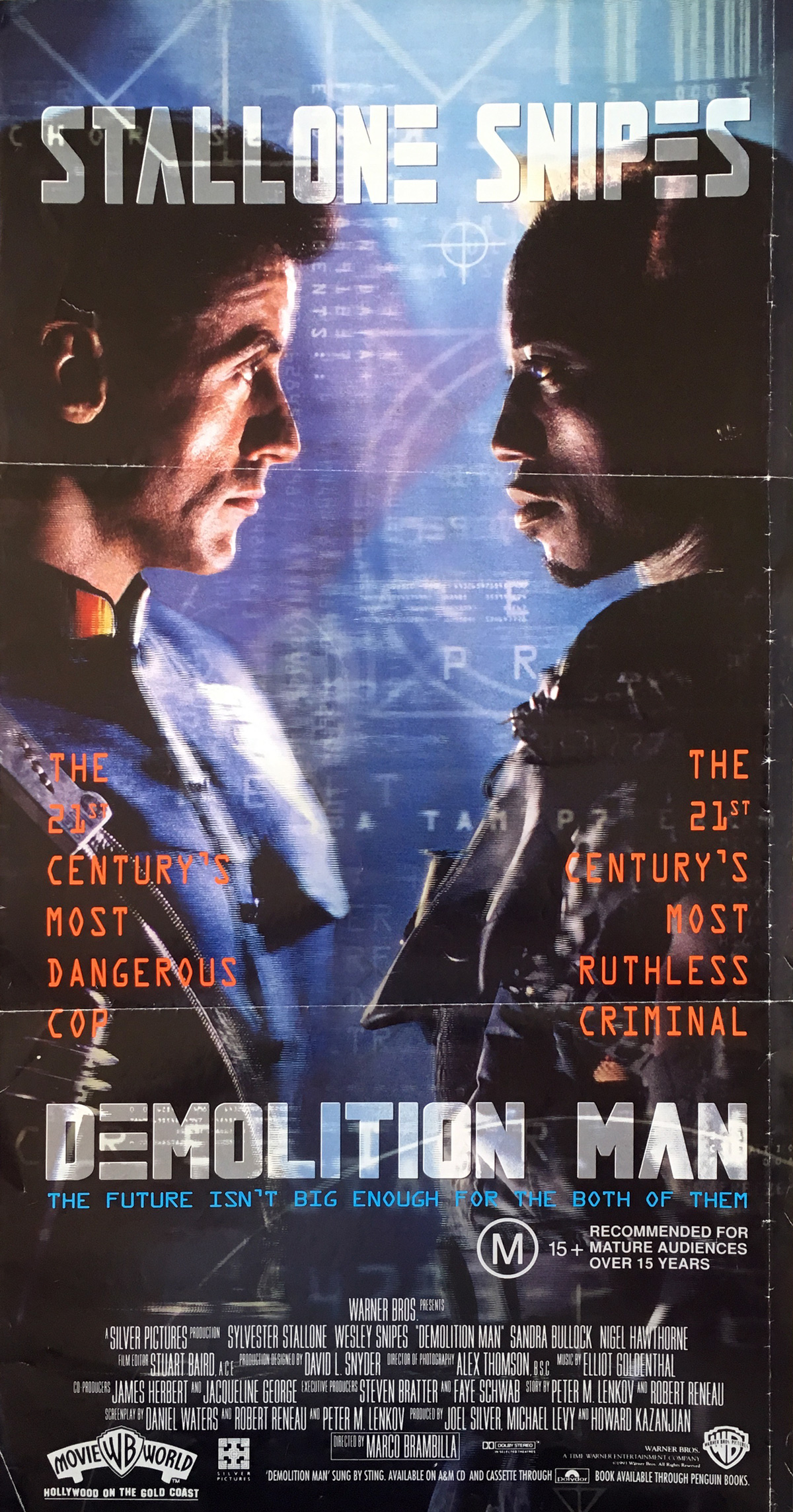 DEMOLITION MAN Movie Poster 13x30 in.