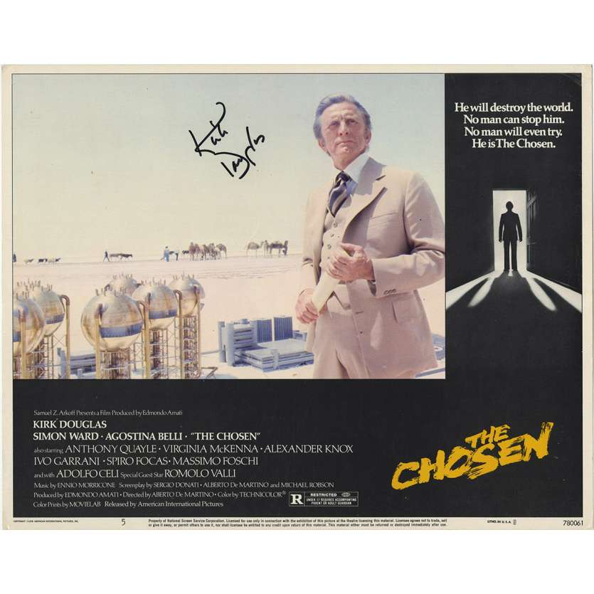 HOLOCAUSTE 2000 THE CHOSEN Original Signed Photo - 11x14 in. - 1977 - Alberto De Martino, Kirk Douglas