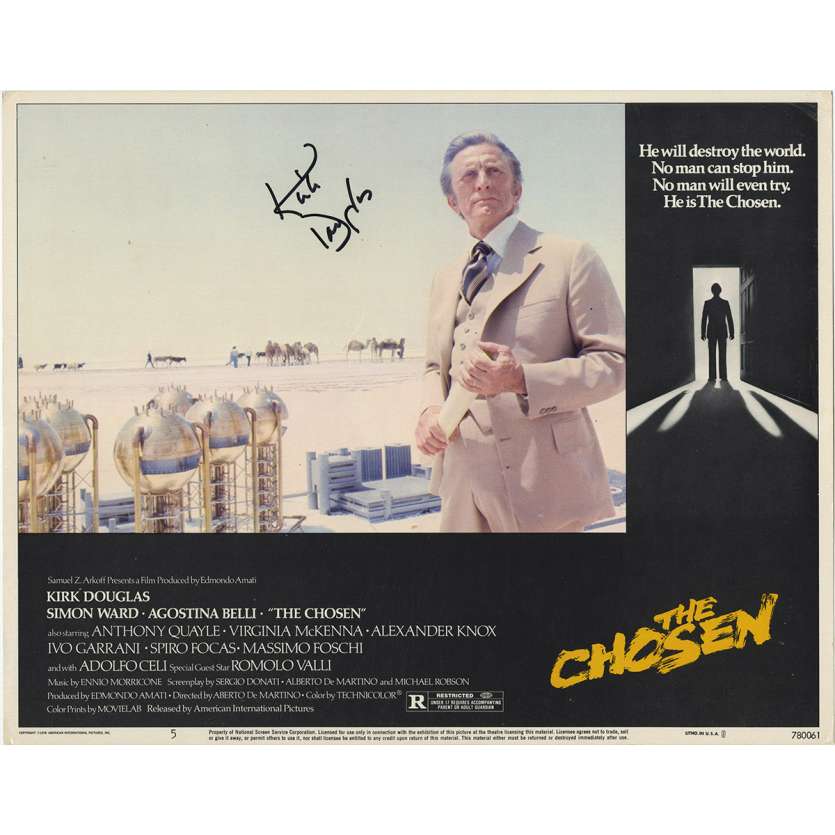 HOLOCAUSTE 2000 THE CHOSEN Original Signed Photo  - 11x14 in. - 1977 - Alberto De Martino, Kirk Douglas