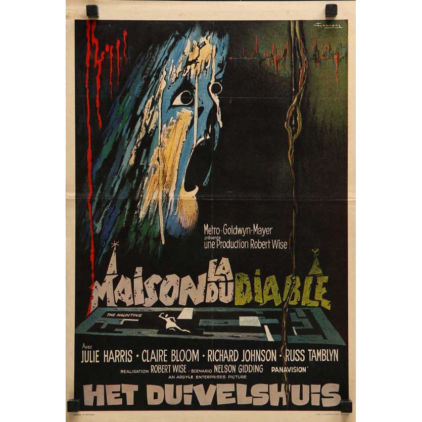 THE HAUNTING Original Movie Poster  - 14x21 in. - 1963 - Robert Wise, Julie Harris