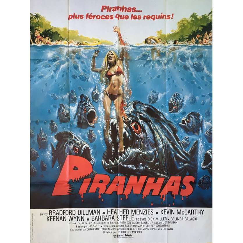 PIRANHA Affiche de film - 120x160 cm. - 1978 - Kevin McCarthy, Joe Dante