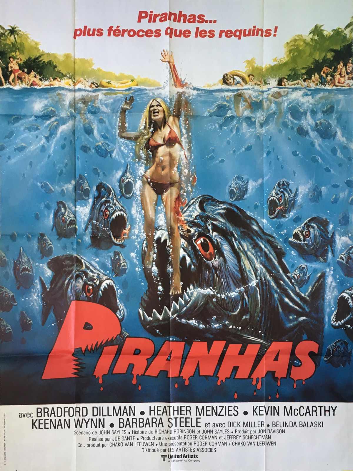 Pirhana Heather Bradford vintage movie poster print
