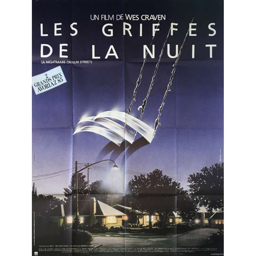 LES GRIFFES DE LA NUIT Affiche de film - 120x160 cm. - 1985 - Robert Englund, Wes Craven