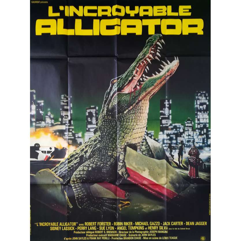 ALLIGATOR Original Movie Poster - 47x63 in. - 1980 - Lewis Teague, Robert Forster