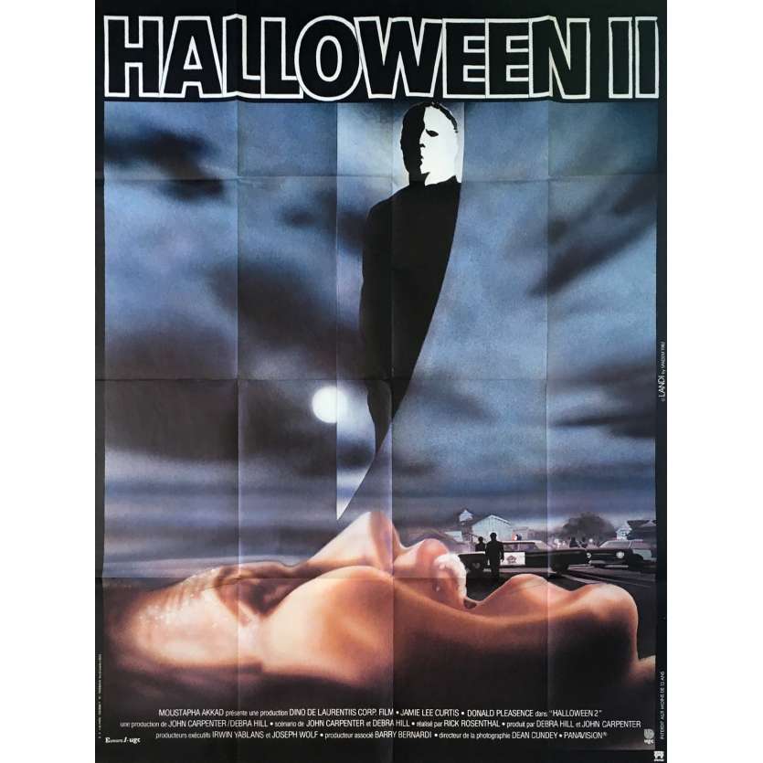 HALLOWEEN 2 II Affiche de film  - 120x160 cm. - 1981 - Jamie Lee Curtis, John Carpenter