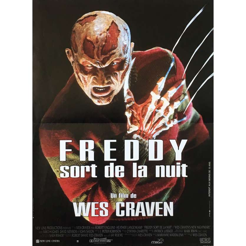 FREDDY SORT DE LA NUIT Affiche de film - 40x60 cm. - 1994 - Robert Englund, Wes Craven