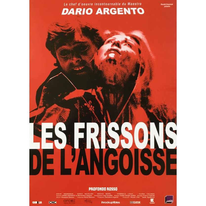 LES FRISSONS DE L'ANGOISSE Affiche de film - 40x60 cm. - R2018 - David Hemmings, Dario Argento