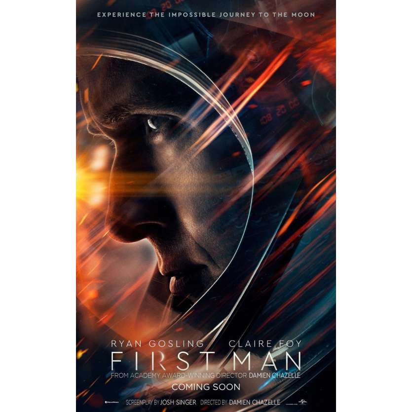 FIRST MAN : LE PREMIER HOMME SUR LA LUNE Affiche de film Prev. - 69x102 cm. - 2018 - Ryan Gosling, Damien Chazelle