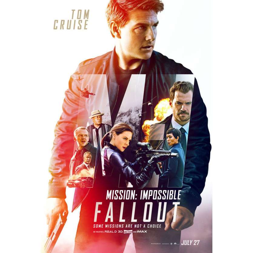 MISSION IMPOSSIBLE FALLOUT Affiche de film  - 69x102 cm. - 2018 - Tom Cruise, Christopher McQuarrie