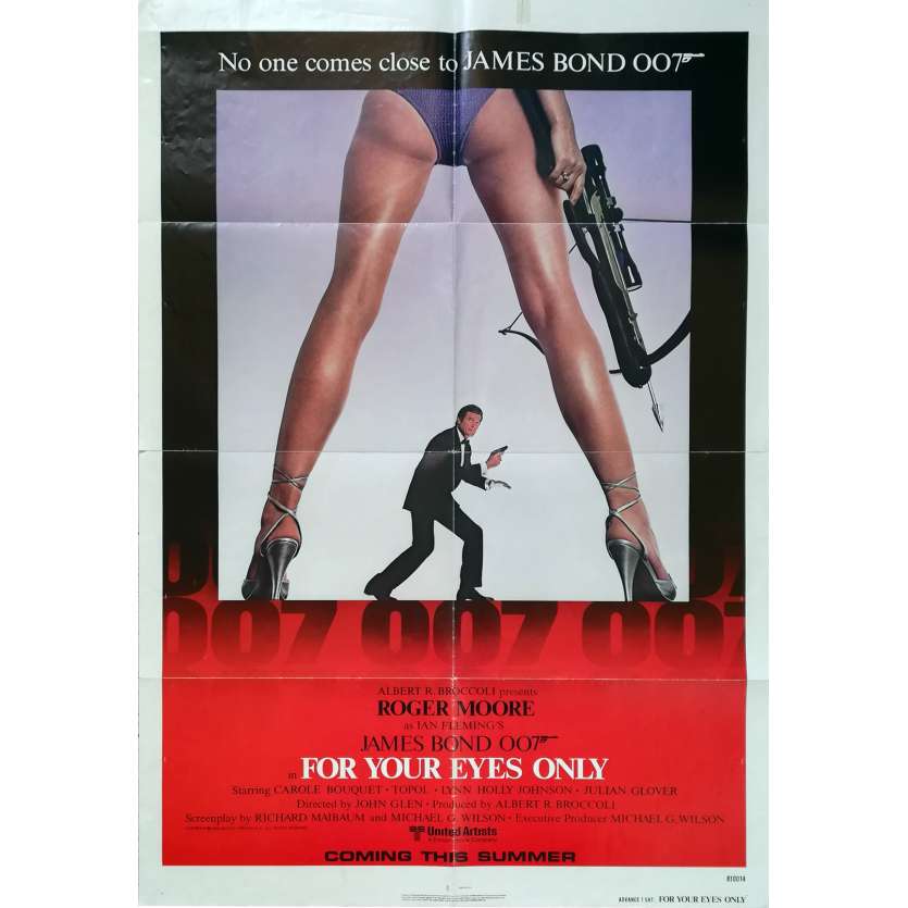RIEN QUE POUR VOS YEUX Affiche de film Prev. - 69x102 cm. - 1981 - Roger Moore, John Glen