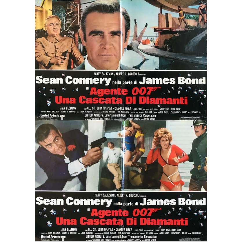 DIAMONDS ARE FOREVER Original Movie Poster - 18x26 in. - 1971 - Guy Hamilton, Sean Connery