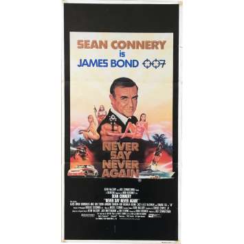 JAMAIS PLUS JAMAIS Affiche de film - 33x78 cm. - 1983 - Sean Connery, Irvin Keshner JAMAIS PLUS JAMAIS Affiche de film - 33x78 cm. - 1983 - Sean Connery, Irvin Keshner