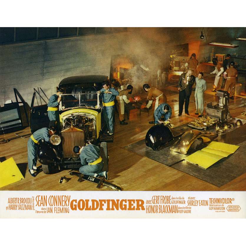 GOLDFINGER Original Lobby Card N08 - 9x12 in. - 1964 - Guy Hamilton, Sean Connery