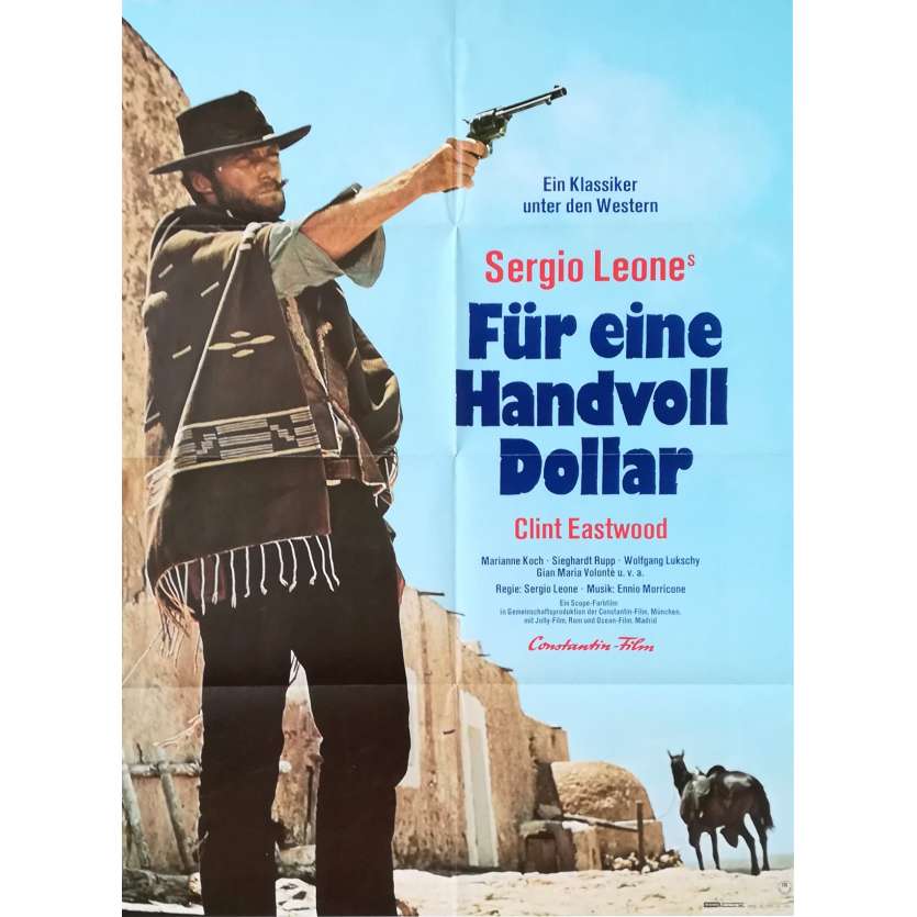 POUR UNE POIGNEE DE DOLLARS Affiche de film - 59x84 cm. - 1964 - Clint Eastwood, Sergio Leone