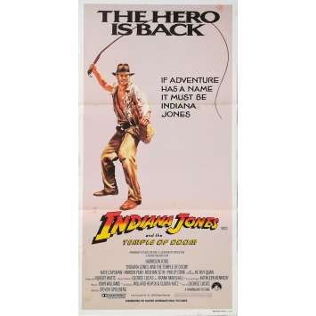 INDIANA JONES AND THE TEMPLE OF DOOM Original Movie Poster - 13x30 in. - 1984 - Steven Spielberg, Harrison Ford INDIANA JONES AND THE TEMPLE OF DOOM Original Movie Poster - 13x30 in. - 1984 - Steven Spielberg, Harrison Ford