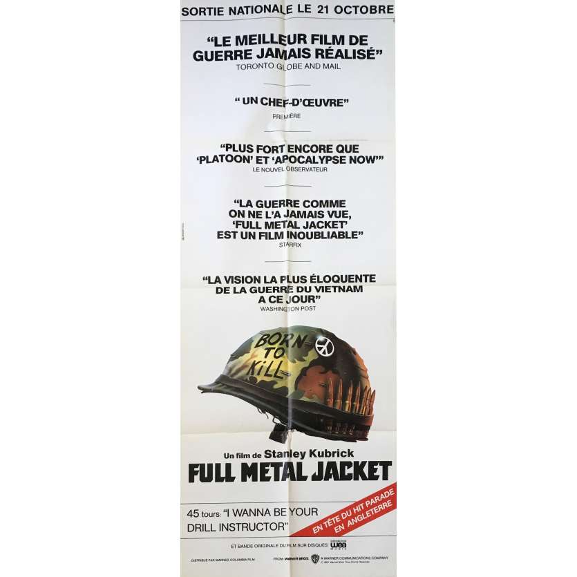 FULL METAL JACKET Affiche de film Reviews - 60x160 cm. - 1989 - Matthew Modine, Stanley Kubrick