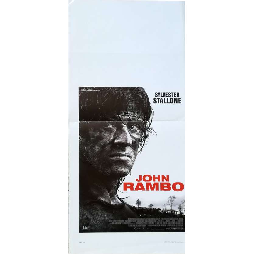 JOHN RAMBO Affiche de film - 33x78 cm. - 2008 - Julie Benz, Sylvester Stallone