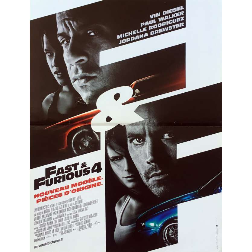 FAST AND FURIOUS 4 Original Movie Poster  - 15x21 in. - 2008 - Justin Lin, Vin Diesel