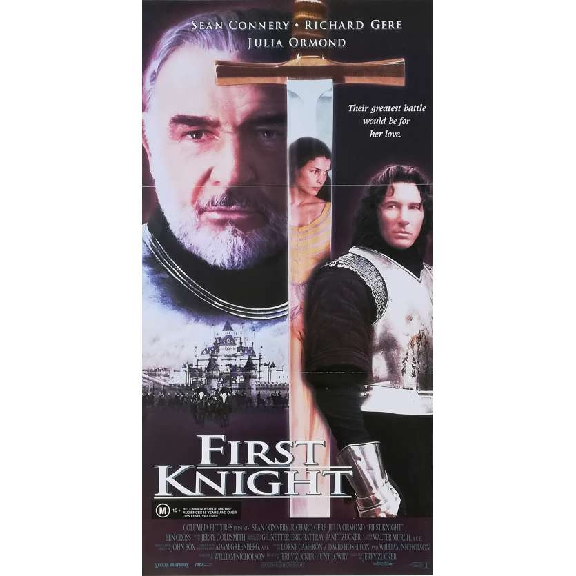 FIRST KNIGHT Original Movie Poster - 13x30 in. - 1995 - Jerry Zucker, Sean Connery