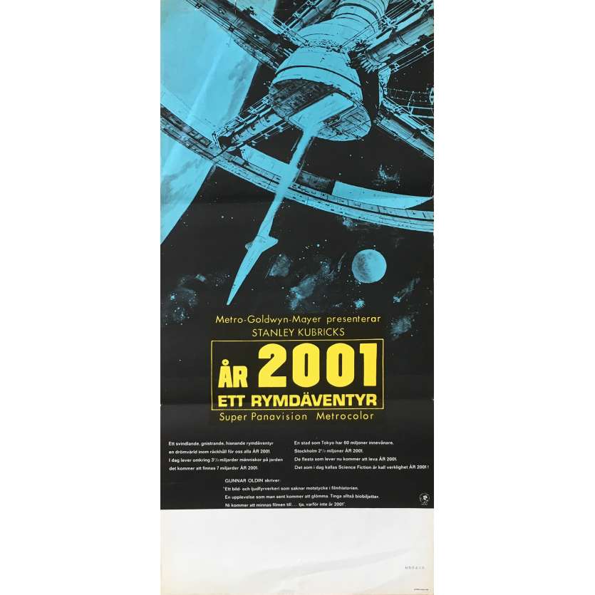 2001 A SPACE ODYSSEY Original Movie Poster  - 12x26 in. - 1968 - Stanley Kubrick, Keir Dullea
