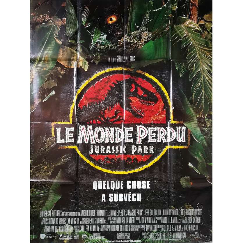 JURASSIC PARK 2 THE LOST WORLD Original Movie Poster  - 47x63 in. - 1997 - Steven Spielberg, Jeff Goldblum
