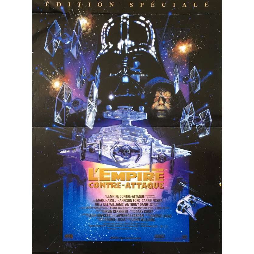 STAR WARS - EMPIRE STRIKES BACK Original Movie Poster  - 15x21 in. - 1980 - George Lucas, Harrison Ford