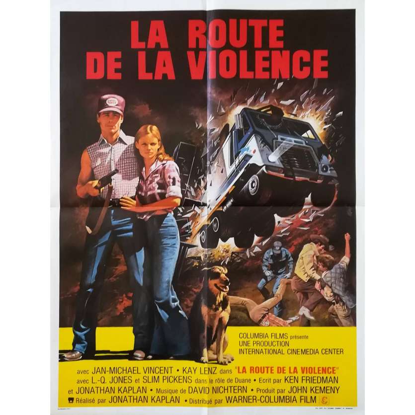WHITE LINE FEVER French Movie Poster 23x32 '75 Jan Michael Vincent