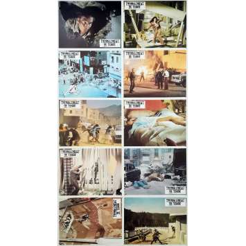 EARTHQUAKE Original Lobby Cards x10 - 9x12 in. - R1970 - Mark Robson, Charlton Heston